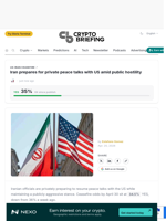 Iran prepares for private peace talks with US amid public hostility