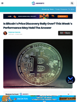 Bitcoin Uptrend Over? This Week’s Price Action May Hold The Key