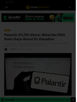 Palantir (PLTR) Stock: What the PEG Ratio Says About Its Valuation - CoinCentral