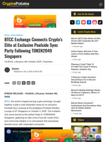 BTCC Exchange Connects Crypto's Elite at Exclusive Poolside Sync Party Following TOKEN2049 Singapore