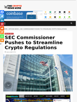 SEC Commissioner Pushes to Streamline Crypto Regulations - The Crypto News Wire