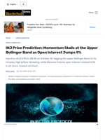 INJ Price Prediction: Momentum Stalls at the Upper Bollinger Band as Open Interest Jumps 9% - Blockchain.News