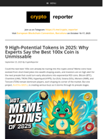 9 High-Potential Tokens in 2025: Why Experts Say the Best 100x Coin is Unmissable