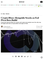 Crypto Rises Alongside Stocks as Fed Pivot Bets Build - Decrypt