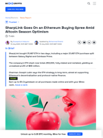 SharpLink Goes On an Ethereum Buying Spree