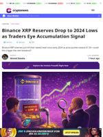 Binance XRP Reserves Drop to 2024 Lows as Traders Eye Accumulation Signal