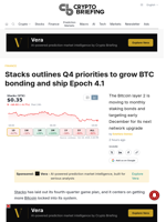 Stacks outlines Q4 priorities to grow BTC bonding and ship Epoch 4.1