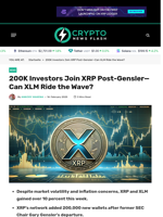 200K Investors Join XRP Post-Gensler—Can XLM Ride the Wave? - Crypto News Flash