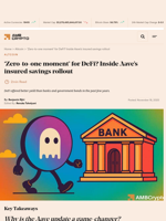 ‘Zero-to-one moment’ for DeFi? Inside Aave’s insured savings rollout - AMBCrypto
