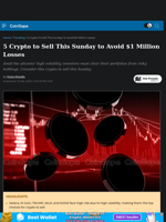 5 Crypto to Sell This Sunday to Avoid $1 Million Losses
