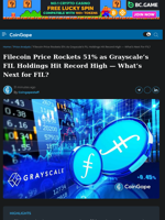 Filecoin Price Surge 51% as Grayscale’s Holdings Hit Records- $5?