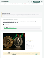 $HYPE surges 10% on reports NYSE's owner ICE plans to bring Hyperliquid futures to the US