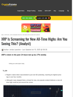 XRP Is Screaming for New All-Time Highs: Are You Seeing This? (Analyst)