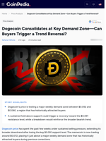 Dogecoin Consolidates at Key Demand Zone—Can Buyers Trigger a Trend Reversal?