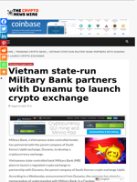Vietnam state-run Military Bank partners with Dunamu to launch crypto exchange - The Crypto News Wire