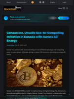 Canaan Inc. Unveils Gas-to-Computing Initiative in Canada with Aurora AZ Energy - Blockchain.News
