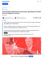 Experts Predict Fed Won’t Implement QE Despite Market Instability