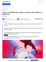 XCN Decline: What Next After 22% Price Drop?