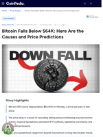 Bitcoin Falls Below $64K: Here Are the Causes and Price Predictions