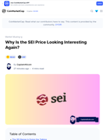 Why Is the SEI Price Looking Interesting Again?: Guest Post by CaptainAltcoin | CoinMarketCap