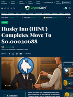Husky Inu (HINU) Completes Move To $0.00020688 - Crypto Daily