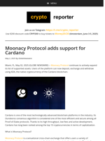 Moonacy Protocol adds support for Cardano