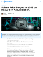 Solana Price Surges to $143 on Heavy ETF Accumulation. - CryptoNewsZ