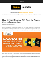 How to Use Binance Gift Card for Secure Crypto Transactions