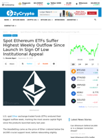 Spot Ethereum ETFs Suffer Highest Weekly Outflow Since Launch In Sign Of Low Institutional Appeal ⋆ ZyCrypto