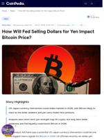 How Will Fed Selling Dollars for Yen Impact Bitcoin Price?