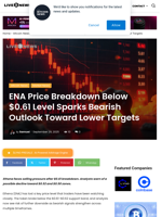 ENA Price Breakdown Below $0.61 Level Sparks Bearish Outlook Toward Lower Targets | Live Bitcoin News