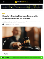 Hungary Cracks Down on Crypto with Prison Sentences for Traders - CoinCentral