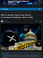 XRP to Benefit Most From End of Government Shutdown