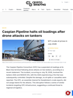 Caspian Pipeline halts oil loadings after drone attacks on tankers