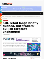 SOL retail longs briefly flushed, but traders’ bullish forecast unchanged - The Crypto News Wire