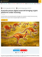 Australia to Mandate Crypto Licensing Under New Law