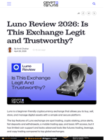 Luno Review 2026: Is This Exchange Legit and Trustworthy?