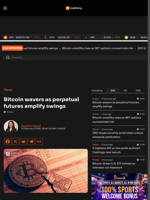 Bitcoin wavers as perpetual futures amplify swings