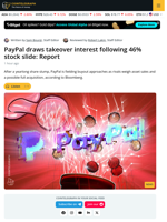 PayPal Fields Buyout Approaches After Steep Share Decline: Report