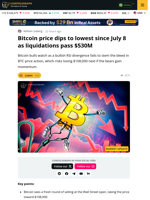 Bitcoin Risks Losing $108,000 In A Month-End Sell-Off