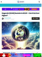 Dogecoin (DOGE) Rockets to $0.20 — Can It Go Even Higher?