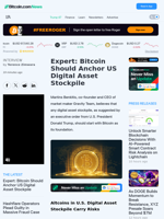 Expert: Bitcoin Should Anchor US Digital Asset Stockpile – Interview Bitcoin News