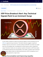 XRP Price Breakout Alert: Key Technical Signals Point to an
Imminent Surge
