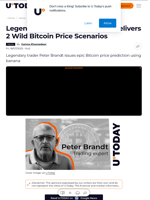 Legendary Trader Peter Brandt Delivers 2 Wild Bitcoin Price Scenarios