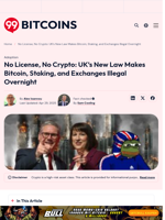 No License, No Crypto: UK Crypto Law to Ban BTC and Staking?