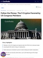 Follow the Money: The 5 Cryptos Favored by US Congress Members