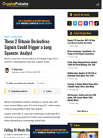 These 2 Bitcoin Derivatives Signals Could Trigger a Long Squeeze: Analyst