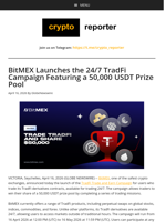 BitMEX Launches the 24/7 TradFi Campaign Featuring a 50,000 USDT Prize Pool