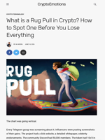 What is a Rug Pull in Crypto? How to Spot One Before You Lose Everything