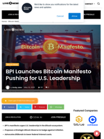 BPI Launches Bitcoin Manifesto Pushing for U.S. Leadership | Live Bitcoin News